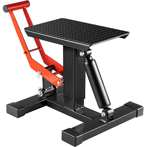 Motorcycle Dirt Bike Lift Stand, 400 Lbs Heavy Duty Motorcycle Lift Repair Stand, 9.0"-16.5" Adjustable Steel Lift Stand Dirt Bike Maintenance Table Rack, Black/Red Jack Hoist Height Lift Stand Motorcycle Dirt Bike Lift Stand, 400 Lbs Heavy Duty Motorcycle Lift Repair Stand, 9.0"-16.5" Adjustable Steel Lift Stand Dirt Bike Maintenance Table Rack, Black/Red Jack Hoist Height Lift Stand