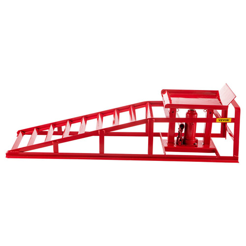 Hydraulic Car Rampshydraulic Vertical Ramps 5t/11000lbs Low Profile 1pcs In Red