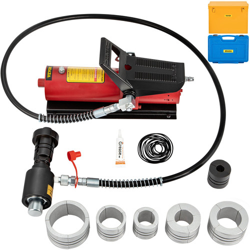 Hydraulic Exhaust Pipe Expander, 1-5/8" to 4-1/4" Size, 10 T Pedal Pump Included w/4 Dies and 2 Storing Cases for Copper, Aluminum Tubes in Car Repairing Hydraulic Exhaust Pipe Expander, 1-5/8" to 4-1/4" Size, 10 T Pedal Pump Included w/4 Dies and 2 Storing Cases for Copper, Aluminum Tubes in Car Repairing