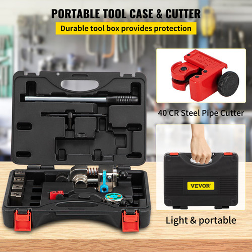 Brake Line Flaring Tool Kit Double Flaring Tool 45ø for 3/16" to 3/8" Tube