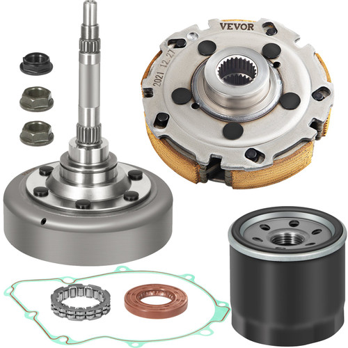 Wet Clutch Kit UTV ATV Wet Clutch Shoe Kit Wet Clutch Housing Kit, Compatible With UTV ATV 500, Including Necessary Accessories