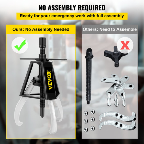3 Jaw Gear Puller, 1 Ton/2204 LBS Capacity Manual Puller, 13" - 21.6" Spread Reach and 3.9" - 7.9" Spread Range, 11" Lead Screw Length Gear Removal Tools For Slide Gears, Pulleys, and Flywheels 3 Jaw Gear Puller, 1 Ton/2204 LBS Capacity Manual Puller, 13" - 21.6" Spread Reach and 3.9" - 7.9" Spread Range, 11" Lead Screw Length Gear Removal Tools For Slide Gears, Pulleys, and Flywheels