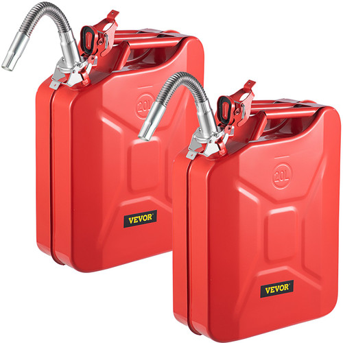 Jerry Can 5.3 Gal / 20L Jerry Fuel Can with Flexible Spout 2PCS Red