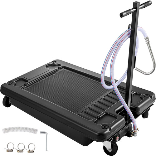 Low Profile Oil Drain Pan 17 Gallon Portable With Electric Pump And 10' Hose Low Profile Oil Drain Pan 17 Gallon Portable With Electric Pump And 10' Hose