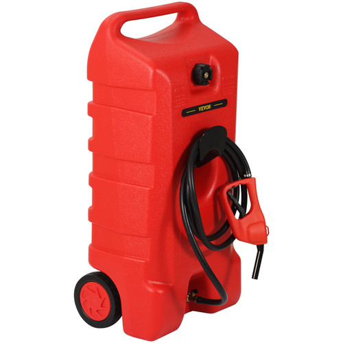 Fuel Caddy Portable Fuel Storage Tank 25 Gallon On-Wheels with Siphon Pump