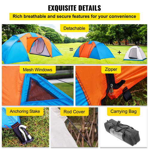 Motorcycle Camping Tent, 3-4 Person Motorcycle Tent for Camping, Waterproof Backpacking Tent w/Integrated Motorcycle Port, Easy Setup Motorcycle Tent for Outdoor Hiking Hunting Adventure Travel Motorcycle Camping Tent, 3-4 Person Motorcycle Tent for Camping, Waterproof Backpacking Tent w/Integrated Motorcycle Port, Easy Setup Motorcycle Tent for Outdoor Hiking Hunting Adventure Travel