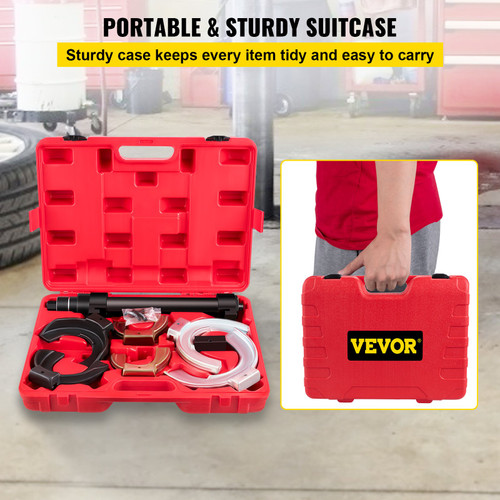 Strut Spring Compressor, 3 Pairs Jaws Fork Spring Compressor Kit, Universal Interchangeable Fork Coil Extractor Tool Set, Heavy-Duty Steel Material Spring Compressor Tool, Tool Spring Compressor Strut Spring Compressor, 3 Pairs Jaws Fork Spring Compressor Kit, Universal Interchangeable Fork Coil Extractor Tool Set, Heavy-Duty Steel Material Spring Compressor Tool, Tool Spring Compressor