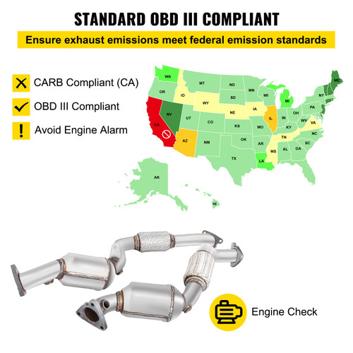 Pair of Catalytic Converter Fits 2008 2009 Audi Q7 3.6L V6 Pair of Catalytic Converter Fits 2008 2009 Audi Q7 3.6L V6