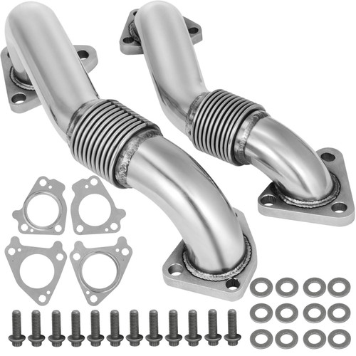 6.6L Duramax Heavy Duty Ugraded 304SS Up Pipes W/ Gaskets 01-16 GMC Chevy