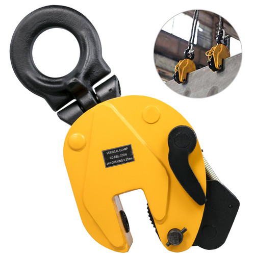 Lifting Clamp 6600Lbs/3T, Working Load Vertical Plate Clamp 0-1inch/25mm Jaw Opening, Industrial Steel Plate Clamp, Sheet Metal Lifting Clamp, Plate Lifting Clamp, Handling Lifting Equipment