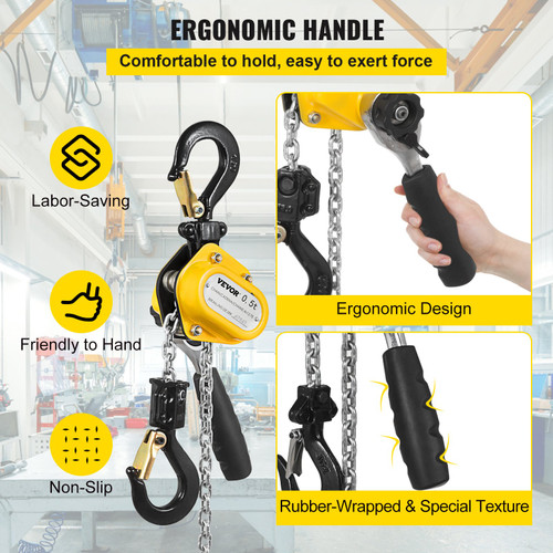 Mini Lever Block Chain Hoist 0.5t 10ft Lever Hoist With Hook