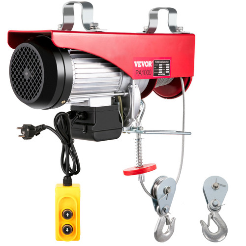 PA1000kg 2200LB Electric Wire Hoist Winch Hoist Crane Lift 40 ft Remote Control