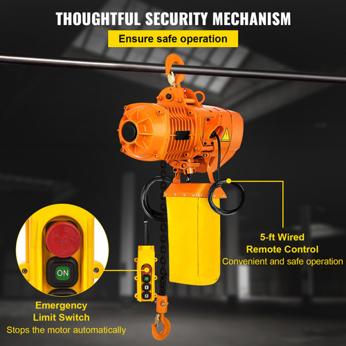 1 PHASE Industrial Electric Chain Hoist 1 Ton G80 Chain