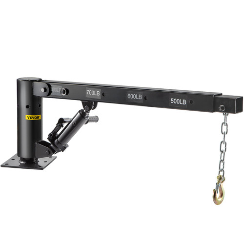 Davit Crane 1000lbs Pickup Truck Crane 360Ã¸Swivel Design, Hydraulic Crane Hoist Telescopic Hoist Crane for Truck, Crane Hitch for Lifting Goods in Construction, Forestry, Factory, and Transport