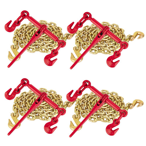 Chain Load Binder 5/16-3/8 inch Grade 80 Chain Binders Tie Down 4 Pieces Chain Load Binder 5/16-3/8 inch Grade 80 Chain Binders Tie Down 4 Pieces