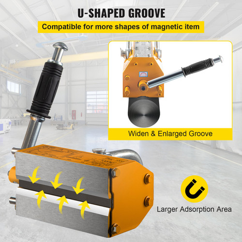 1000 KG Steel Magnetic Lifter Heavy Duty Crane Hoist Lifting Magnet