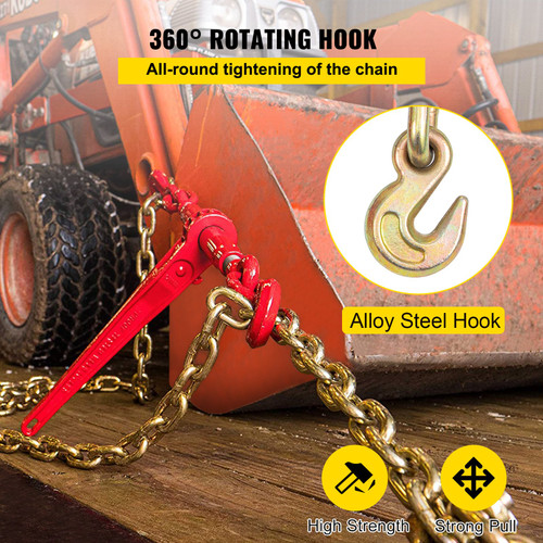 Chain Load Binder 5/16-3/8 inch Chain Binders Tie Down Heavy Cargo 2 Pieces