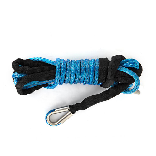 Blue 12700LBS Synthetic Winch Line Cable Plow Lift Rope