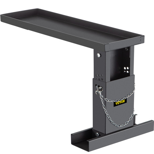 23.4x7.6-Inch Ladder Extender, Extension Ladder 12.25-19.7-Inch Adjustable Height Range, Ladder Leveling Tool, Stair Ladder Extension with Chain Pins in Steel for Stairs, in Black Powder Coated