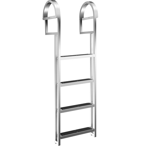 Dock Ladders Flip Up, Dock Ladder with Rubber Mat, Swim Ladder Aluminum 4 Step, Each Step 18" x 4", 350Lbs Load, for Lake, Marine Boarding, Pool Dock Ladders Flip Up, Dock Ladder with Rubber Mat, Swim Ladder Aluminum 4 Step, Each Step 18" x 4", 350Lbs Load, for Lake, Marine Boarding, Pool