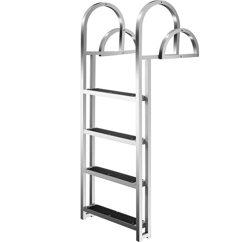 Dock Ladders Flip Up, Dock Ladder with Rubber Mat, Swim Ladder Aluminum 4 Step, Each Step 18" x 4", 350Lbs Load, for Lake, Marine Boarding, Pool Dock Ladders Flip Up, Dock Ladder with Rubber Mat, Swim Ladder Aluminum 4 Step, Each Step 18" x 4", 350Lbs Load, for Lake, Marine Boarding, Pool