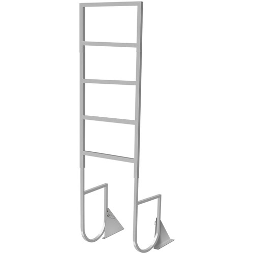 Dock Ladders Flip Up, Dock Ladder with Rubber Mat, Swim Ladder Aluminum 5 Step, Each Step 21.5" x 1.2", 350Lbs Load, for Lake, Marine Boarding, Pool