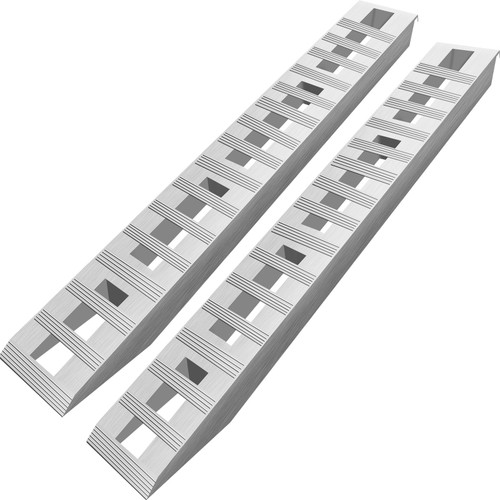 Aluminum Ramps 94x15x3.75in 5000lbs Car Trailer Truck 1 Pair Hook End Aluminum Ramps 94x15x3.75in 5000lbs Car Trailer Truck 1 Pair Hook End