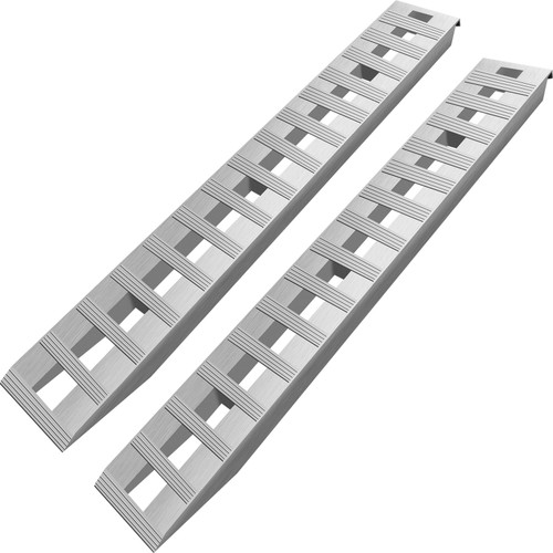 84" X 15" Aluminum 6000 Lbs Truck Car Auto Trailer Ramps Hook End, Foot 7'