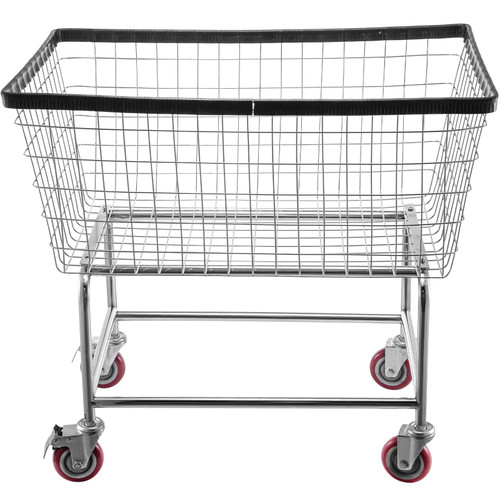 Wire Laundry Cart Wire Laundry Basket 4.5 Bushel Heavy Duty W/ 5'' Wheels
