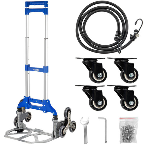 Stair Climbing Cart Folding Hand Truck 15.4" X 10.6" Portable Trolley Stair Climbing Cart Folding Hand Truck 15.4" X 10.6" Portable Trolley