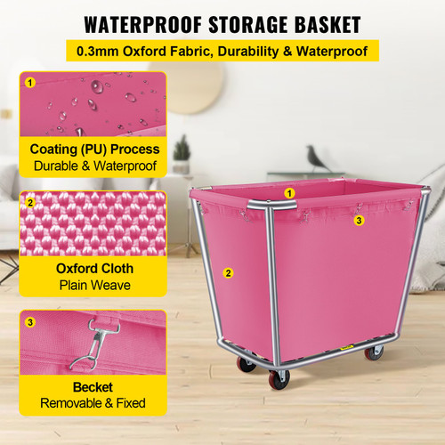 Basket Truck, 16 Bushel Steel Canvas Laundry Basket, 3" Diameter Wheels Truck Cap Basket Canvas Laundry Cart Usually Used to Transport Clothes, Store Sundries Suitable for Hotel, Home, Hospital Basket Truck, 16 Bushel Steel Canvas Laundry Basket, 3" Diameter Wheels Truck Cap Basket Canvas Laundry Cart Usually Used to Transport Clothes, Store Sundries Suitable for Hotel, Home, Hospital