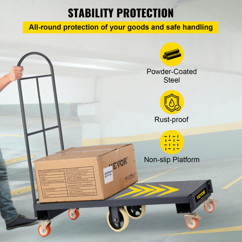 U-boat Utility Cart 60l*60h With Removable Handles And 2000lbs Capacity Steel