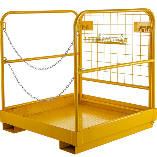 36"x36" Forklift Safety Cage Work Platform Lift Basket Aerial Fence Rails
