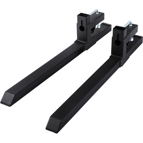 Clamp On Pallet Forks Loader Bucket 4000lbs Capacity 43" Skidsteer Tractor Chain