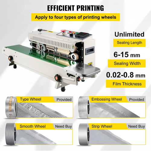 Continuous Bag Band Sealing Machine FR770A Horizontal Bag Sealer with Digital Temperature Control Band Sealer Machine for 0.02-0.08 mm Plastic Bags Continuous Band Sealer with Printing Function Continuous Bag Band Sealing Machine FR770A Horizontal Bag Sealer with Digital Temperature Control Band Sealer Machine for 0.02-0.08 mm Plastic Bags Continuous Band Sealer with Printing Function