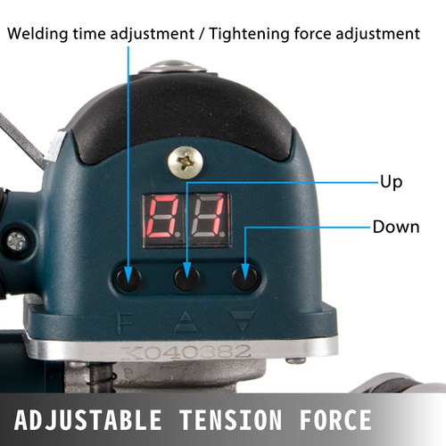 DD19A Electric Strapping Tool, Handheld Strapping Machine for 0.4-0.7inch Width PP/PET Belt, Electric Welding Strapping Tool Tight 6000N Adjustable, for PET/PP Bands