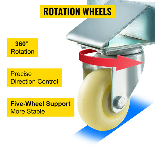 2 Drum Dolly 55 Gal 5 Wheel Swivel Casters Heavy Steel Frame Easy Roll 1250 Lbs