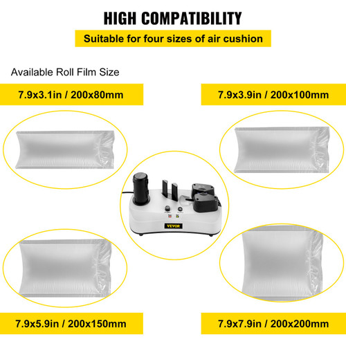 Air Cushion Machine Air Pillow Machine 7.2-7.8 ft/min Bubble Sealing Speed