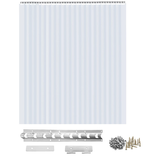 12PCS PVC Strip Curtain 48in (4ft) Width x 96in (8ft) Hight, Vinyl Strip Door Curtain with 5cm Overlap, Vinyl Door Strips 2mm Thickness for Freezer Doors Warehouse Doors 12PCS PVC Strip Curtain 48in (4ft) Width x 96in (8ft) Hight, Vinyl Strip Door Curtain with 5cm Overlap, Vinyl Door Strips 2mm Thickness for Freezer Doors Warehouse Doors