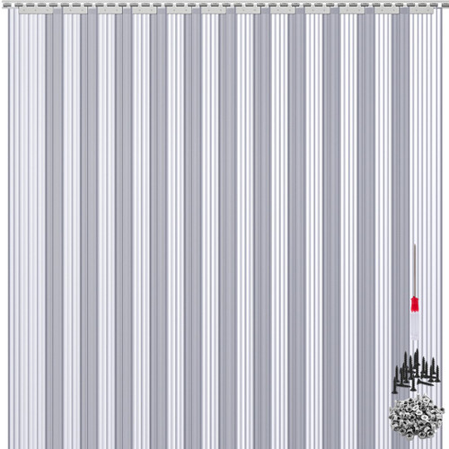 Plastic Curtain, 6ft Width x 8ft Height Plastic Strip Curtain, Clear PVC Freezer Curtain, 0.08in Thickness Plastic Door Strip w/Over 50% Overlap for Walk-in Freezers, Warehouse and Clean Rooms Plastic Curtain, 6ft Width x 8ft Height Plastic Strip Curtain, Clear PVC Freezer Curtain, 0.08in Thickness Plastic Door Strip w/Over 50% Overlap for Walk-in Freezers, Warehouse and Clean Rooms