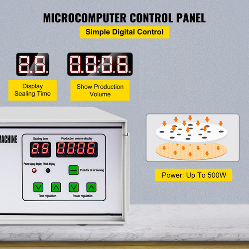 Induction Sealing Machine 20-100mm Electromagnet 5-20 Pcs/min Auto-count On