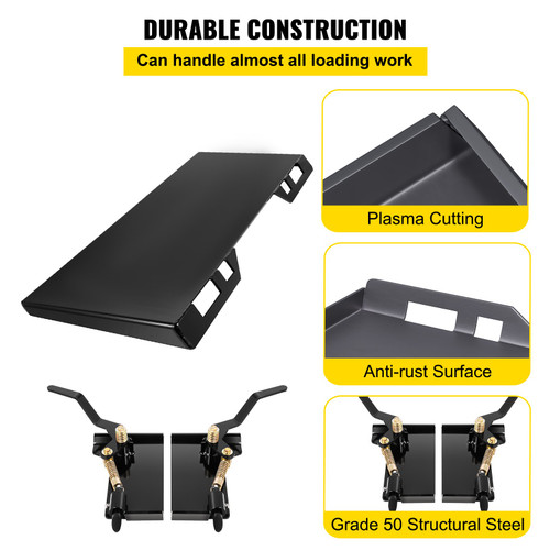 Skid Steer Quick Tach Attachment Mount Plate & Conversion Adapter Latch Box 1/4?