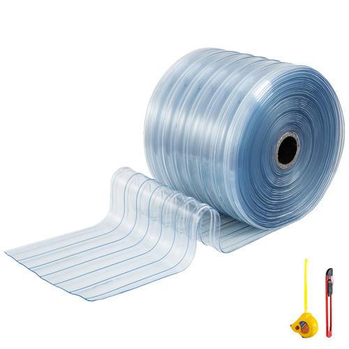 PVC Plastic Door Curtain Smooth Door Bulk Roll 200mm Width x 2mm Thickness x  50m Length