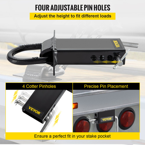 Stake Pocket D Ring 8 Pack 12000 lbs Removable Iron D Rings Truck Trailer