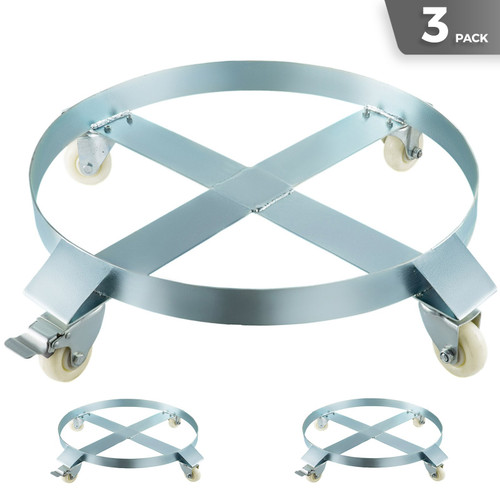 55 Gallon Drum Dolly Steel Barrel Dolly W/ 4 Wheel Drum Dolly Heavy Duty, 3-pack 55 Gallon Drum Dolly Steel Barrel Dolly W/ 4 Wheel Drum Dolly Heavy Duty, 3-pack