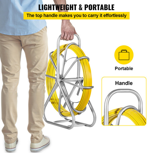 6mm Fish Tape Fiberglass Wire Cable Running Rod Duct Rodder Fishtape Rodder 130m 6mm Fish Tape Fiberglass Wire Cable Running Rod Duct Rodder Fishtape Rodder 130m