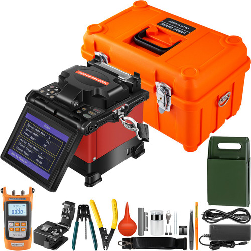 JW4108S Fiber Fusion Splicer Automatic Fiber Optic Splicing Machine w/ Tools
