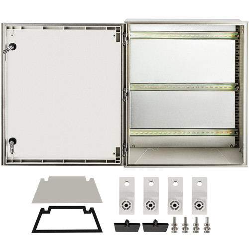 NEMA Steel Enclosure, 24 x 20 x 9'' NEMA 4X Fiberglass Electrical Box, IP66 Waterproof & Dustproof, Outdoor/Indoor Electrical Junction Box, with Mounting Plate(60 x 50 x 23 cm)