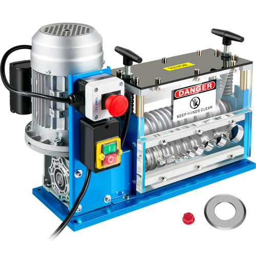 Cable Wire Stripping Machine 0.06 inch -1.5 inch,Portable Powered Wire Stripper Machine 11 Channels 10 Blades,Automatic Wire Stripping Tool 75ft/minute,for Recycling Copper Wire