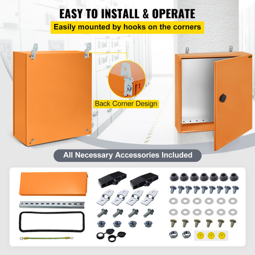 Electrical Steel Enclosure Box NEMA 4 Outdoor Enclosure 20 x 20 x 6'' UL